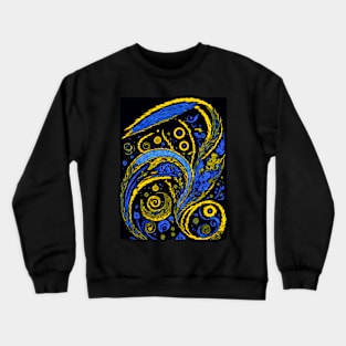 Abstract Colorful Swirl Leaves Crewneck Sweatshirt